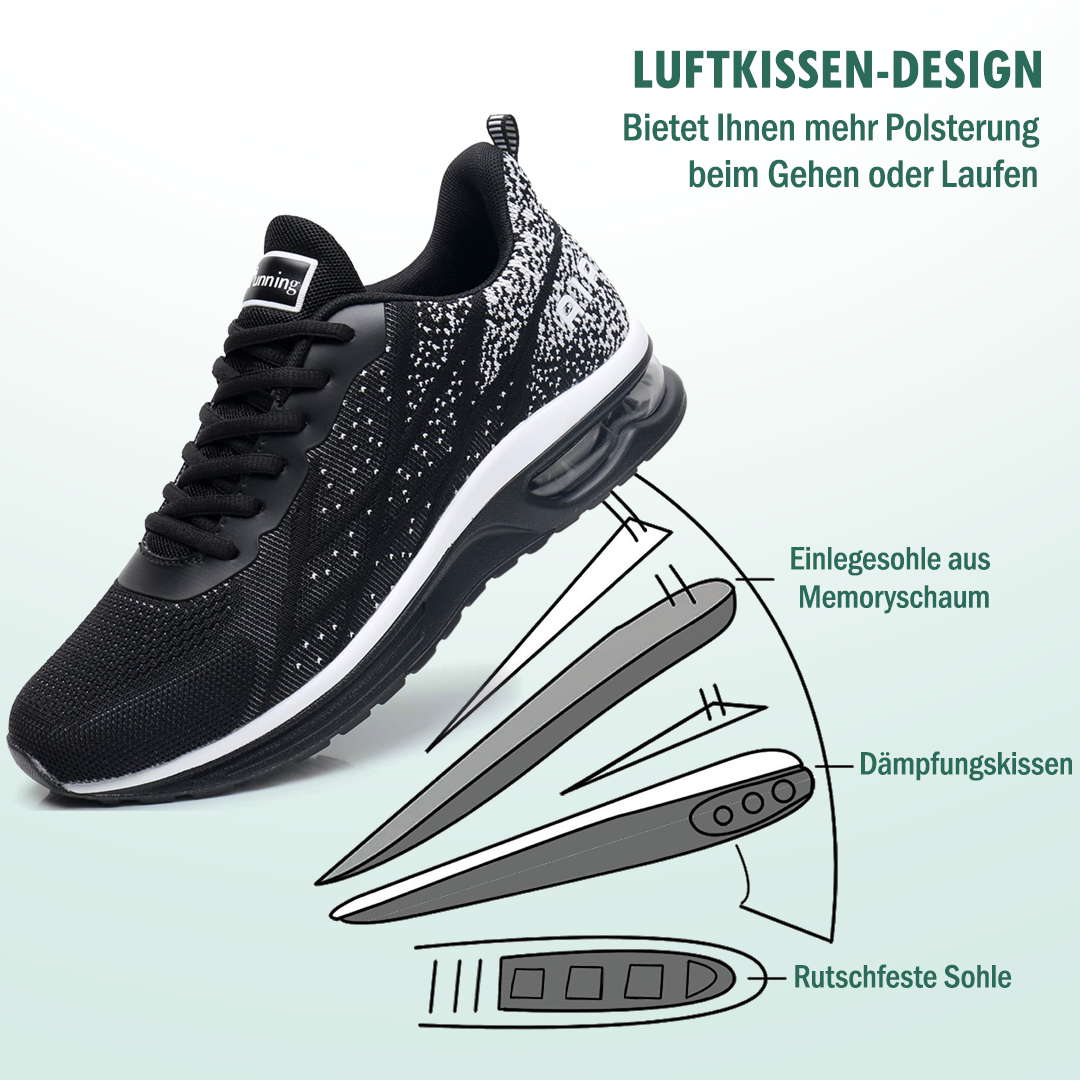 LuftFlex Orthopädische Schuhe Mesh - Schwarz Weiß