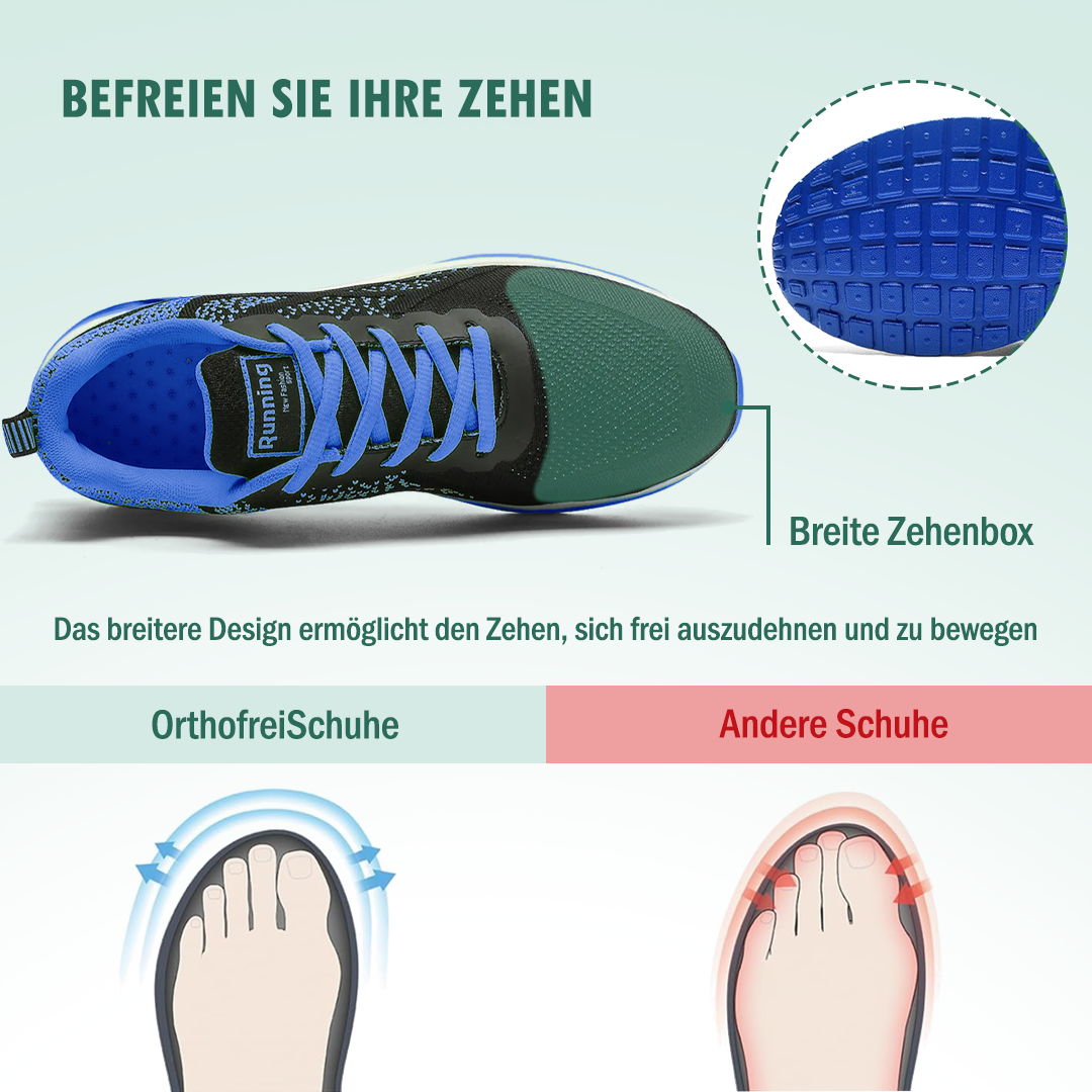 LuftFlex Orthopädische Schuhe Mesh - Blau Schwarz