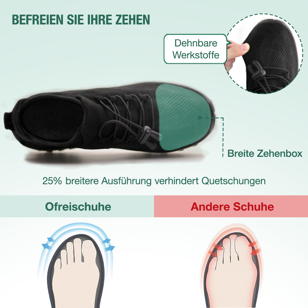 Ambulo Orthopädische Schuhe Strickstoff - Alles Schwarz