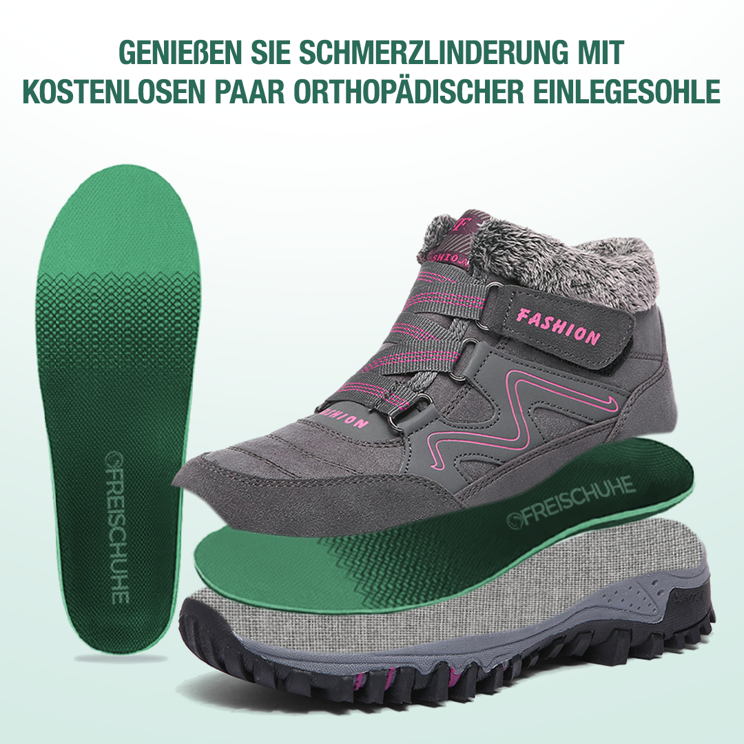 Solvema Orthopädische Winterschuhe - Rosa Grau